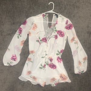 Floral F21 Romper